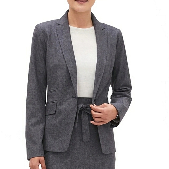 Banana Republic Jackets & Blazers - Banana Republic Gray Novelty Pattern Blazer